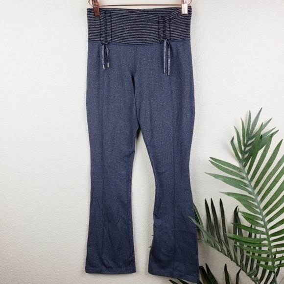 Lululemon Recognition Pants Flare Leg in Heathered Coal Black Mini Check Size 4 - Picture 4 of 16